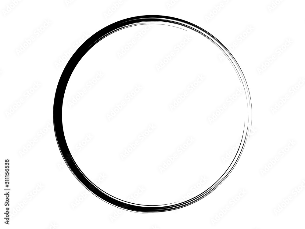 Grunge marking element.Grunge thin circle made of black ink. Grunge marking element.Grunge thin circle made of black ink.