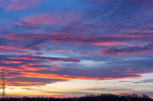 beautiful sunrise in the south of France