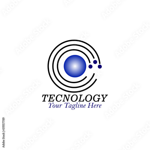 logo concept for fintech and digital finance industry