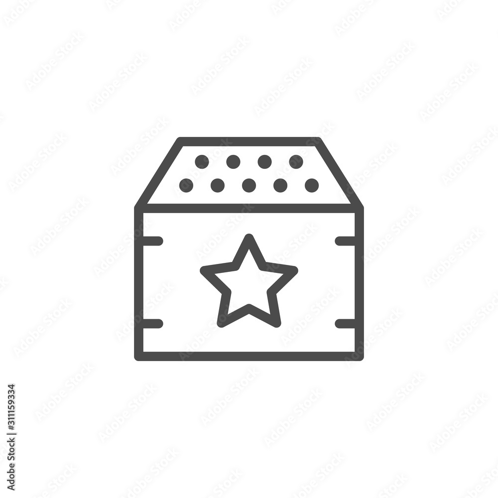 Firework box line outline icon Firework box line outline icon