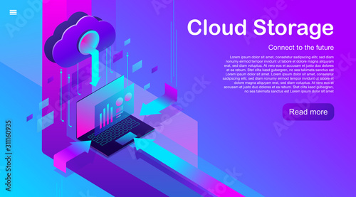 illustration of Cloud storage 