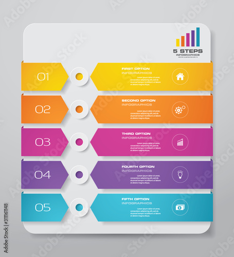 teps simple&editable process chart infographics element. EPS 10.	