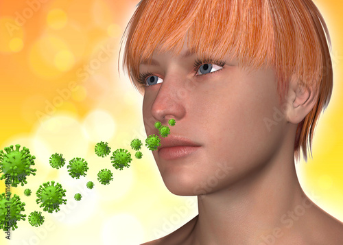 Virus in the Air - 3D photo