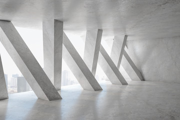 Contemporary concrete interior