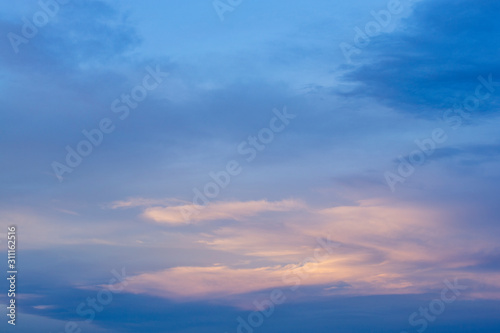 beautiful sky with clouds at sunrise