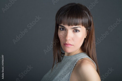 Beauty Portrait of woman with dark background