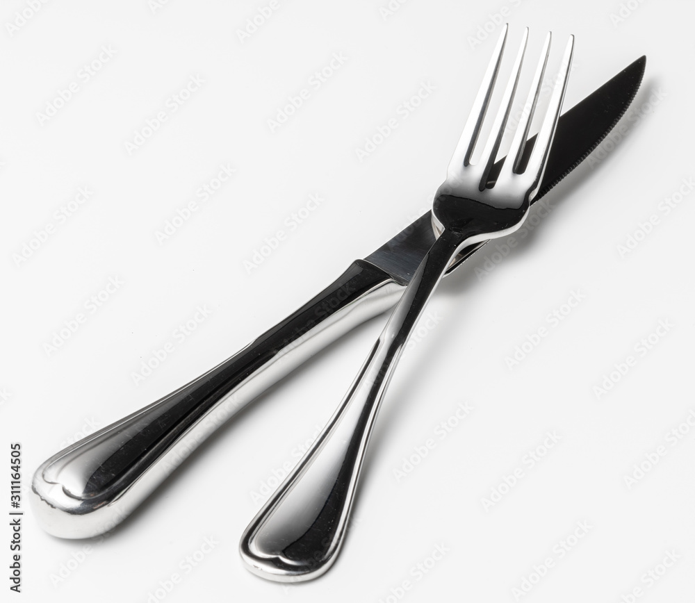 Fork and knife isolated on white background Fork and knife isolated on white background