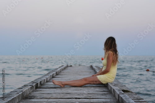 young woman on the beach