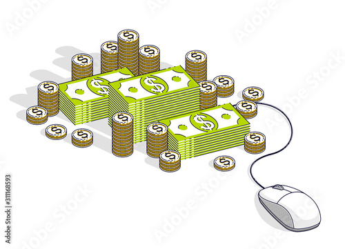 Online finance concept, web...