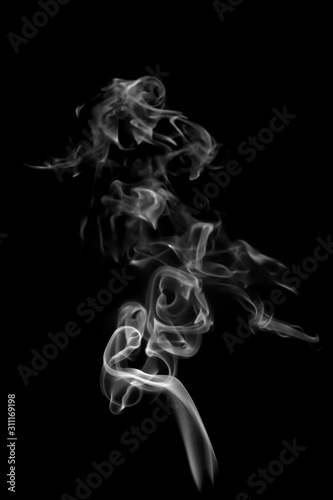 Obraz na płótnie Abstract white smoke on black background. smoke on black background w salonie