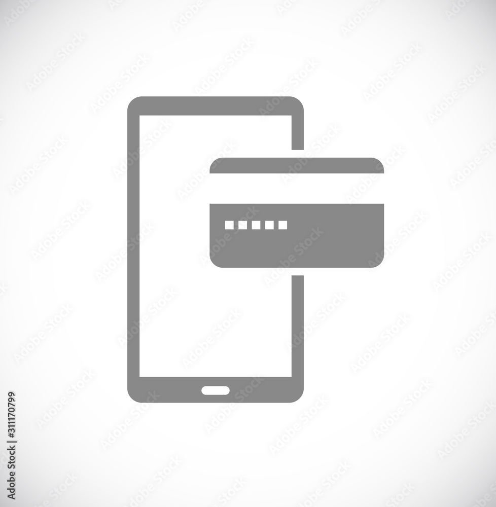 smartphone with credit card icon