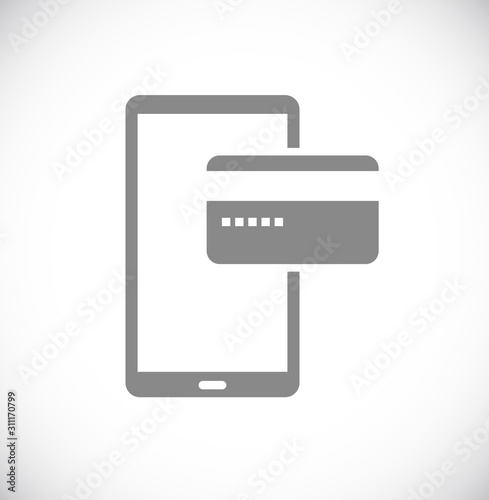 smartphone with credit card icon