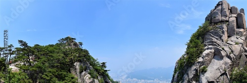 Panorama of Bukhansan National Park, Seoul, Korea photo