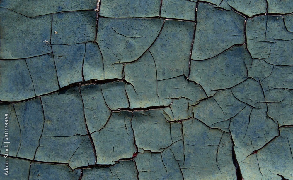 Obraz premium Full frame surface color crack.