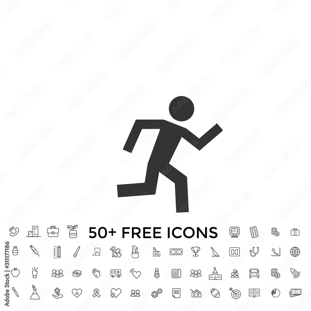 running icon vector illustration for website and design icon