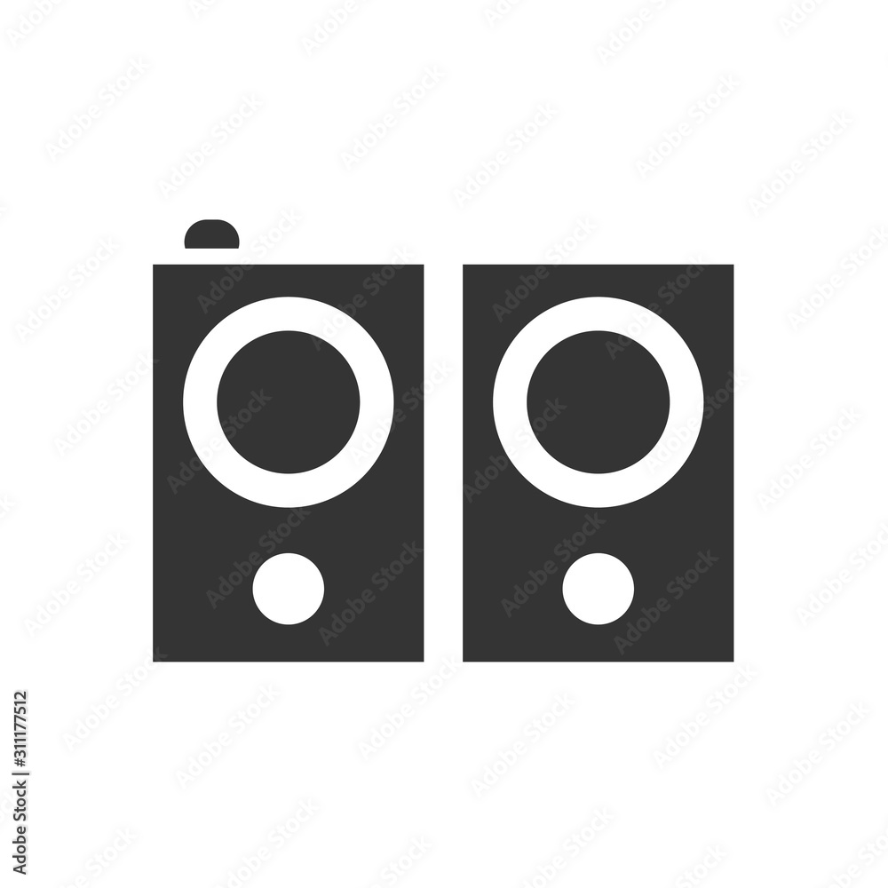 Fototapeta premium music speakers icon vector illustration for website and design icon