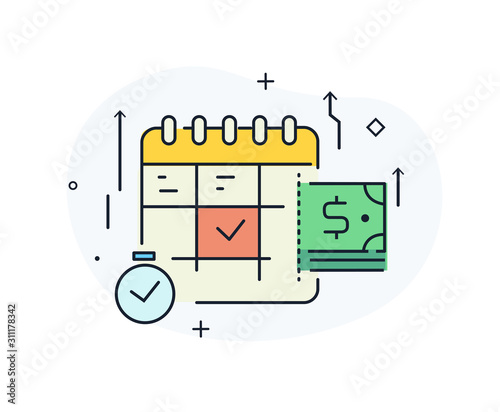 Important business event. Calendar planning. forward to success. Finger pointing direction. Success, growth rates. Banner