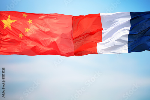 Flags of China and France
