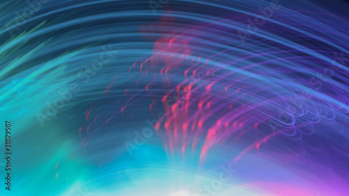 Blur the bokeh from the tree. LED lights use line drawing methods to create color, shape.