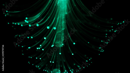 Bokeh images from LED lighting trees use various color blurring methods.