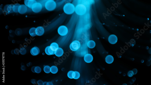 Bokeh images from LED lighting trees use various color blurring methods.