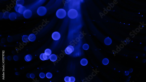 Bokeh images from LED lighting trees use various color blurring methods.