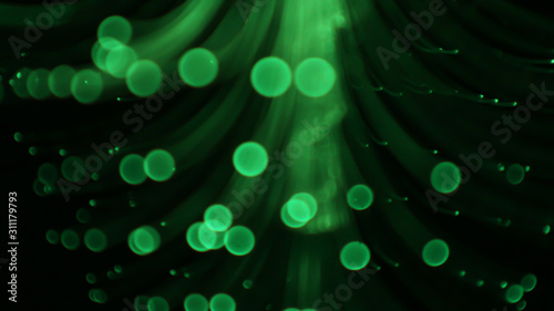 Bokeh images from LED lighting trees use various color blurring methods.