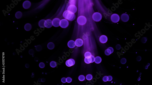 Bokeh images from LED lighting trees use various color blurring methods.