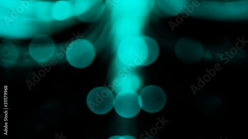 Bokeh images from LED lighting trees use various color blurring methods.