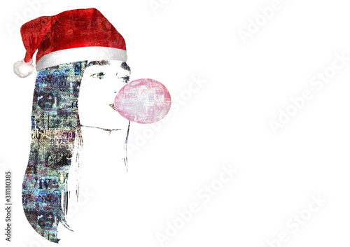 Mixed media contemporary fa...