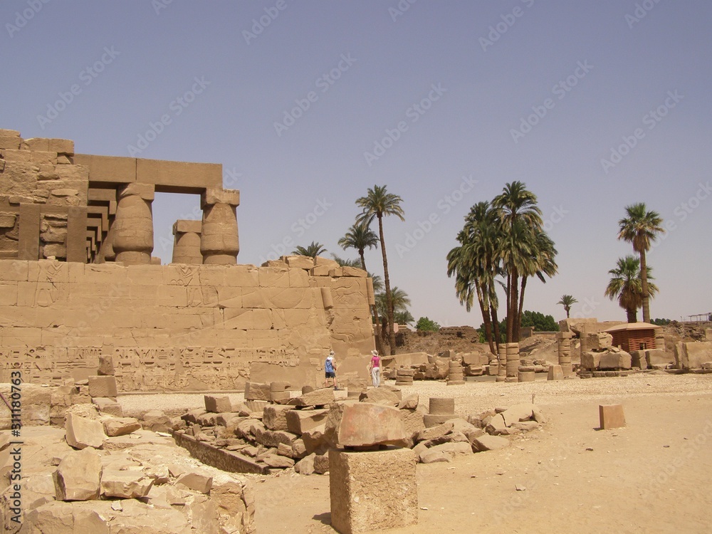 The ancient ruins of the temple of Ramses in Karanak. The ancient ruins of the temple of Ramses in Karanak.