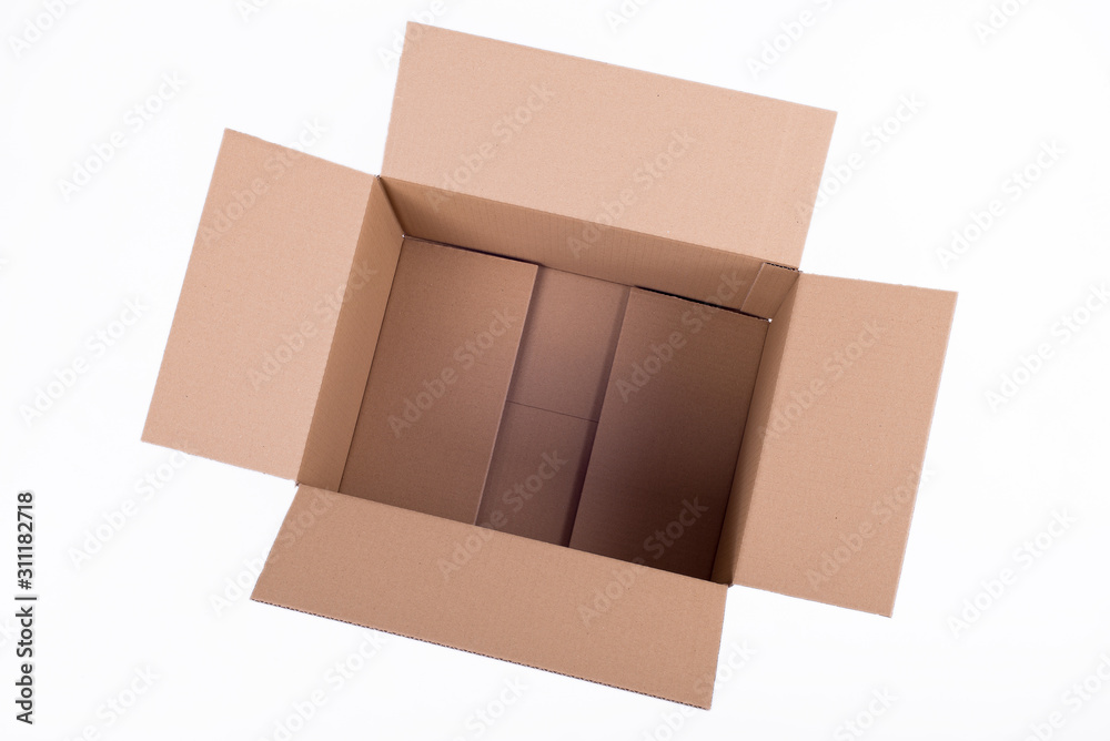 Cardboard box on a white background