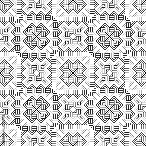 Design seamless monochrome geometric pattern