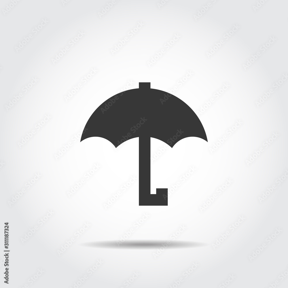 umbrella Icon silhouette Vector illustration