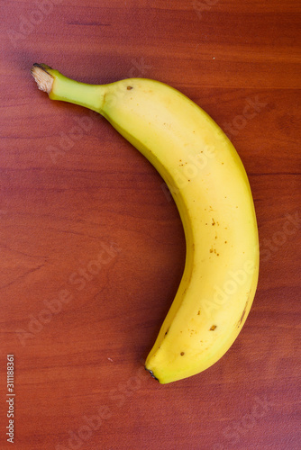 Banana on a wooden table