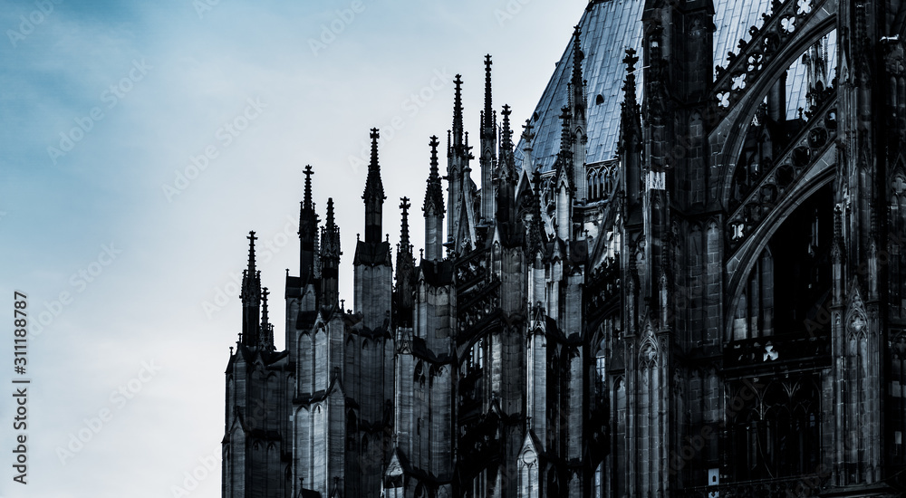cologne Germany famous cathedral in a dramatic look cologne Germany famous cathedral in a dramatic look