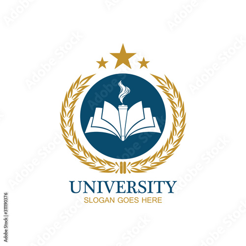 University, Academy, School and Course logo design template