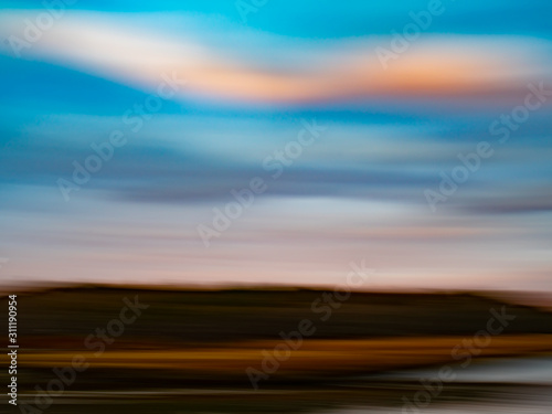 Abstract Mountain And Sky With Blurry Movement © Nikolai