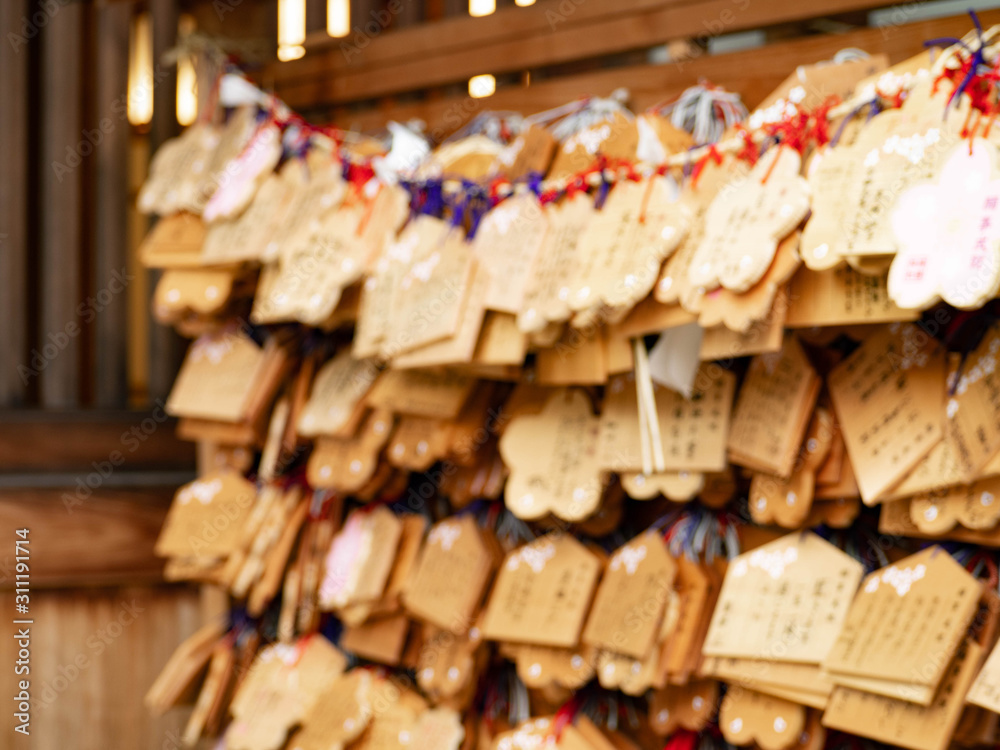 Obraz premium 神社の絵馬 