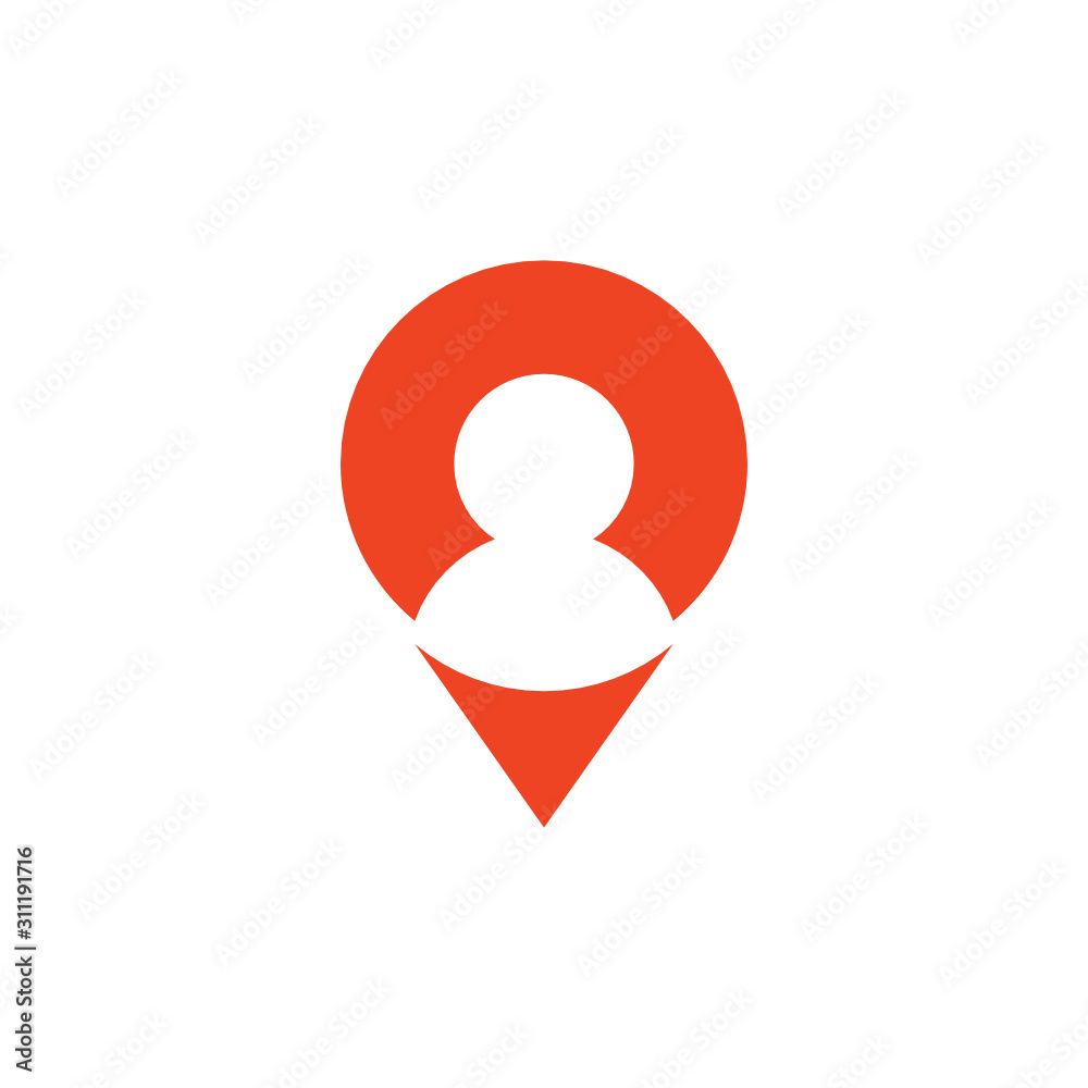 Abstract Human Location logo icon design template elements Abstract Human Location logo icon design template elements