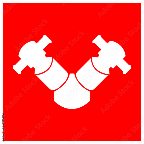 Fire Hydrant Symbol Sign, Vector Illustration, Isolate On White Background Label. EPS10