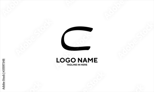 The concept of the logo with the initials letter C is a simple classical model handwritten script, very suitable for a symbol or company logo in an art or photography midwife