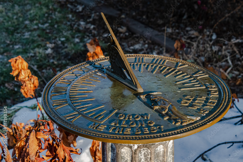 sundial in the garden