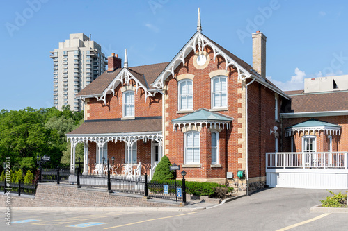 Toronto, Canada - July 13, 2019: David Duncan House in Toronto, Canada. David Duncan House is a Elegant fine-dining restaurant known for its art deco decor, prime steaks & seafood entrees.