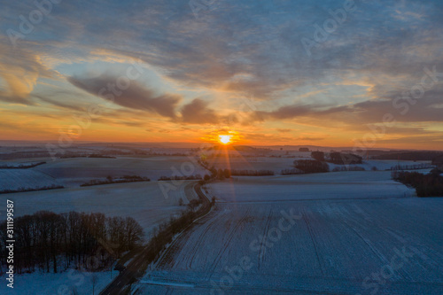 Sonnenaufgang Winter Lanschaft