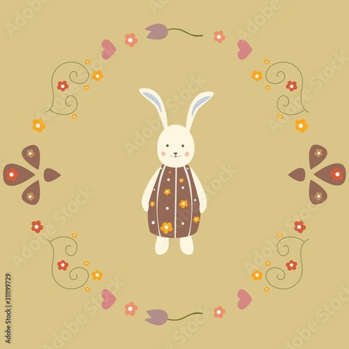 Cute Bunny Character for cards, t-shirts, Easter themes, etc.