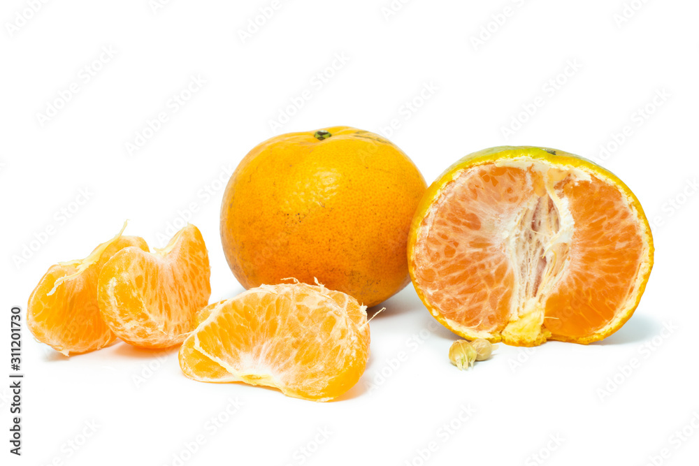 Asia Orange fruits isolated on white background. Asia Orange fruits isolated on white background.