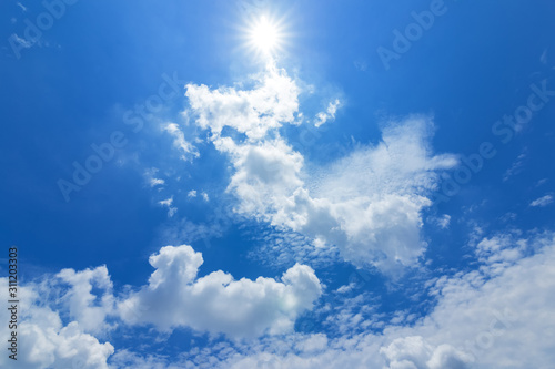 Blue sky and beautiful cloud. Background concept.