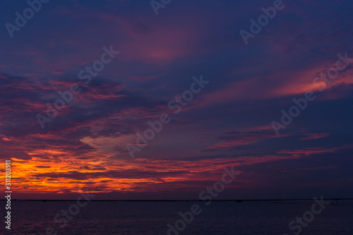 sunset sky and beautiful cloud, background concept.