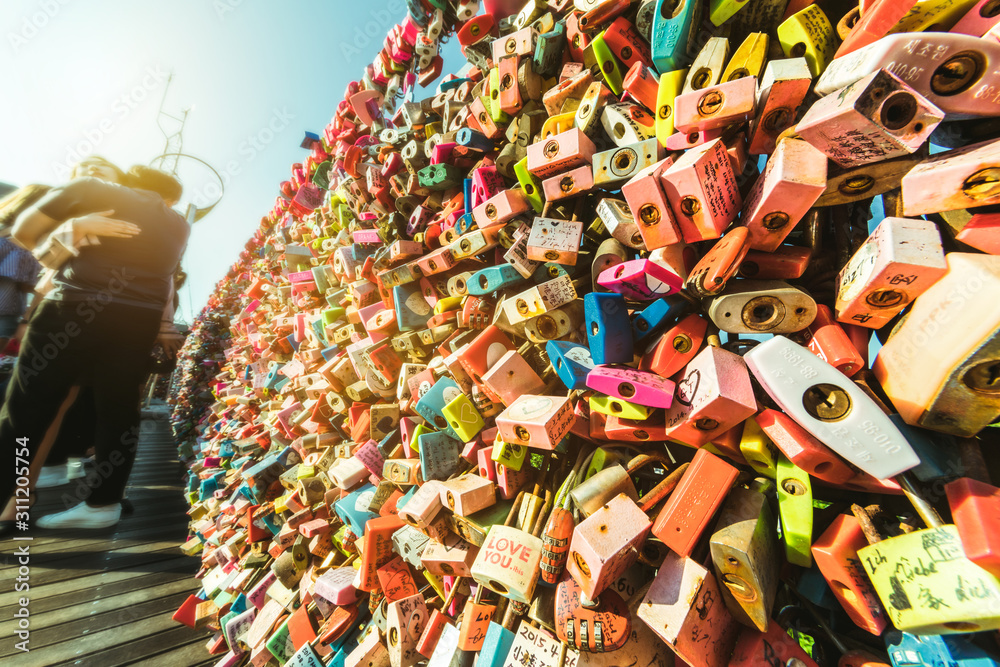 The love of Chains in Namsan Tower, Seoul, South Korea